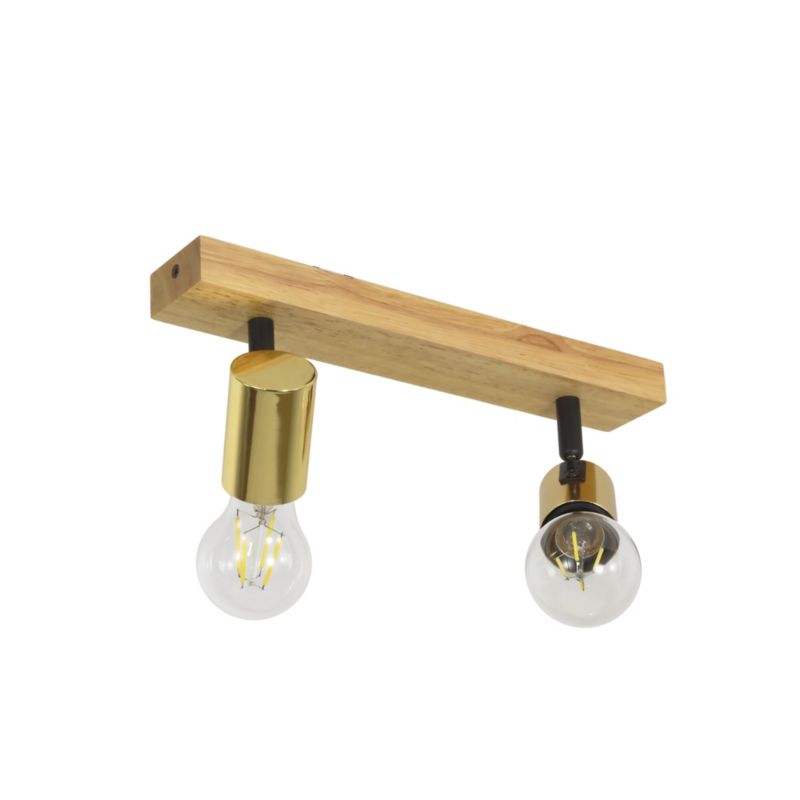 Oprawa ścienno-sufitowa LL ANBLIN G EL-2l E27 66577 LightLogic złota regulacja podwójna loft 1 szt.