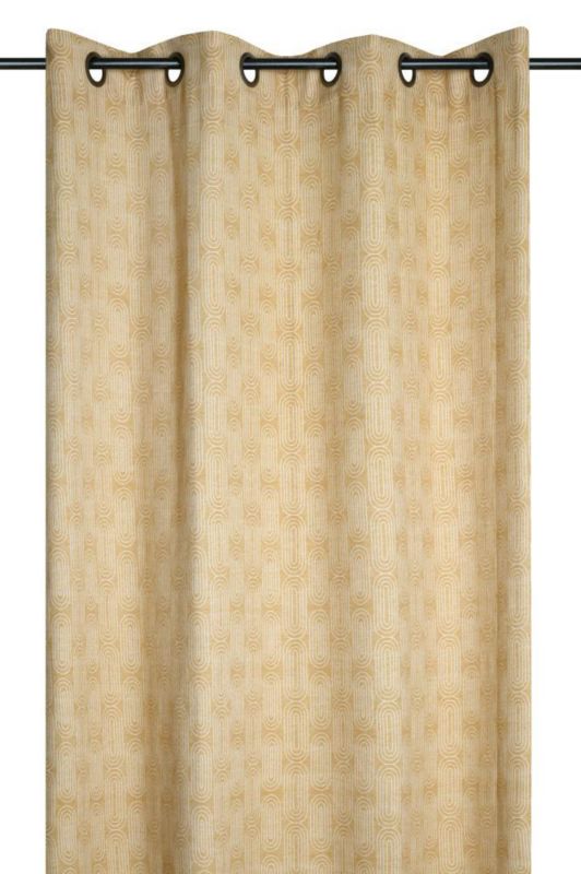 Zasłona PAXTON STOF 140x260 cm musztardowa bawełniana 1 szt.