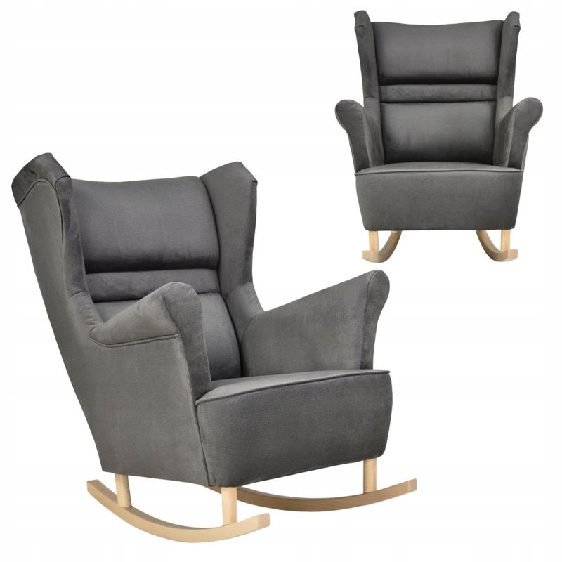 Fotel uszak do salonu bujany Family Meble Zoja szary 1szt