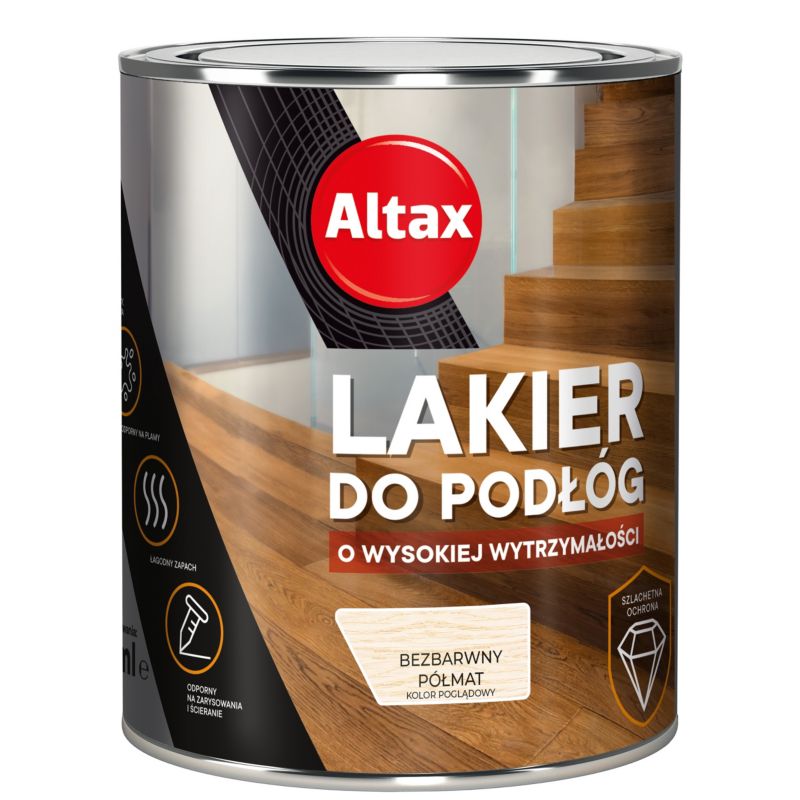 Lakier do podłóg Altax Twardy Jak Diament bezbarwny półmat 0,75 l