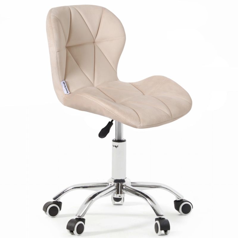 Fotel biurowy Bauerkraft obrotowy welurowy dla dziecka beżowy 1 szt.
