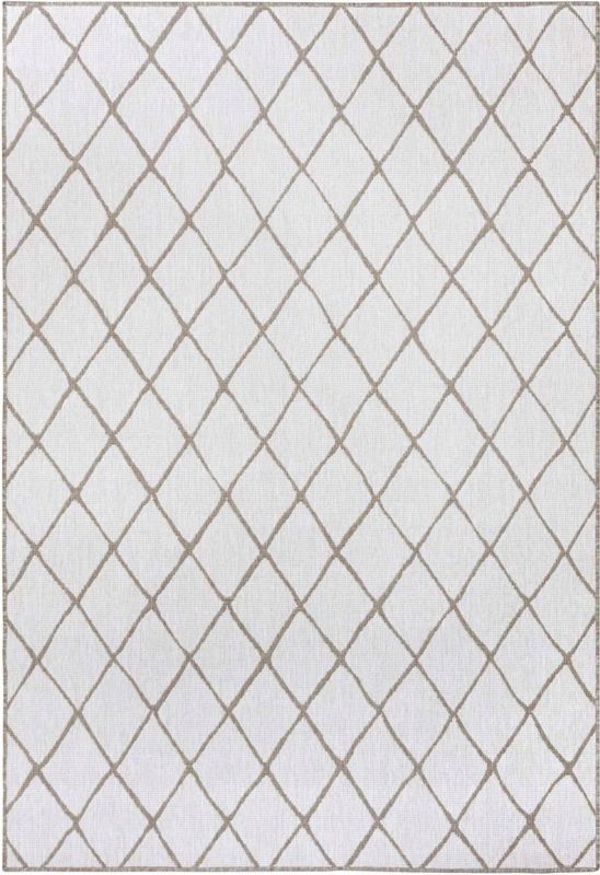 Dywan Mojdywan na taras 160x230cm,kremowo beżowy dwustronny płasko tkany sznurkowy 1 szt.