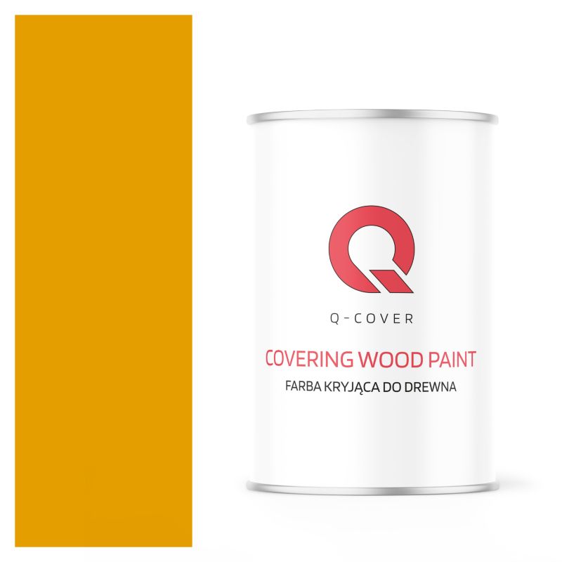 Farba Kryjąca do Drewna Q-Cover Żółty Złoty RAL1004 Mat 1L