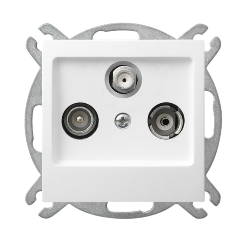 Gniazdo Antenowe RTV/SAT Końcowe Ospel Biały Podtynkowe 1 szt.