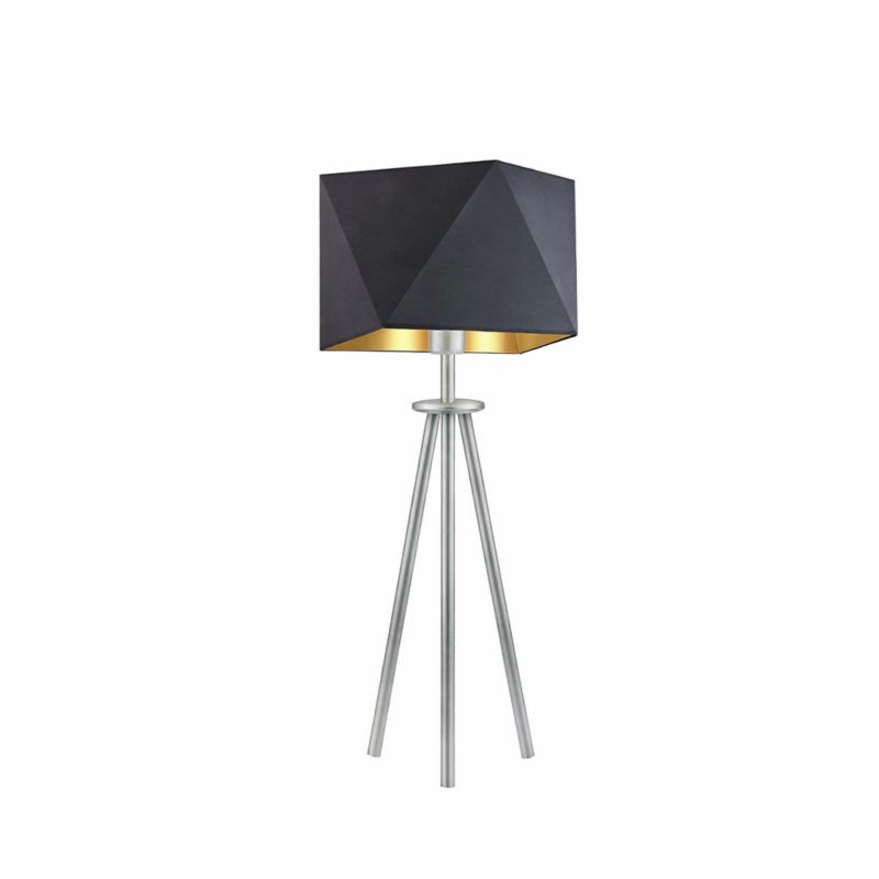 Lampka Nocna Volta Light Factory Deco Abażur Grafitowy ze złotem/Srebrny Diament 1xE27 1szt.