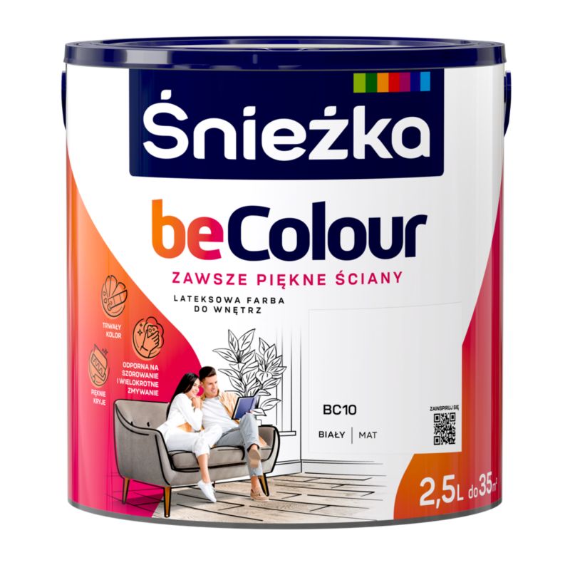 Farba Śnieżka Becolour biały 2,5 l