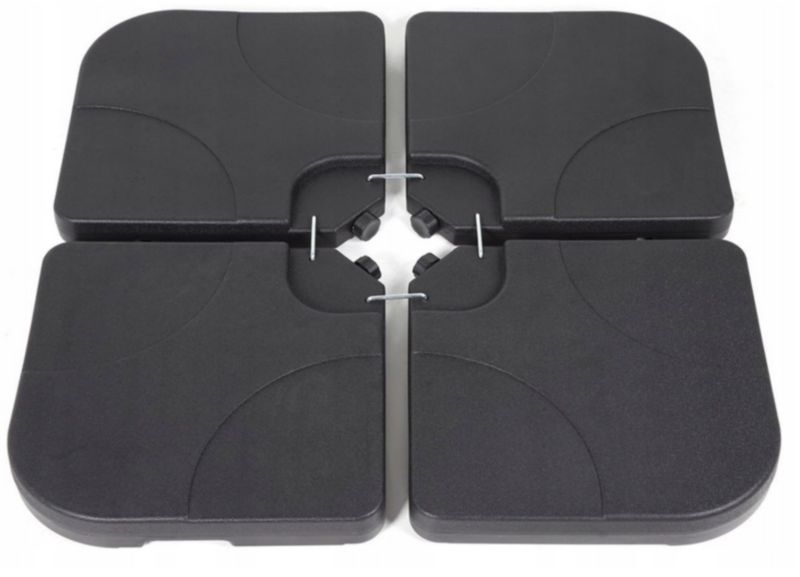 Podstawa pod parasol Bauerkraft kwadratowa 4 elementy stojak obciążnik czarna 1 szt.