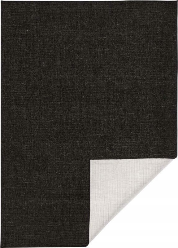 Dywan Northrugs na taras 160x230cm,kremowo czarny dwustronny płasko tkany sznurkowy 1 szt.