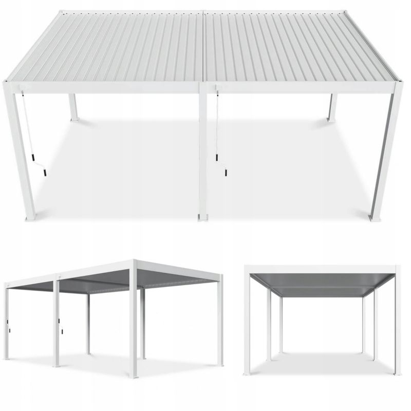 Pergola Aluminiowa Tarasowa zadaszenie Tarasu DELUXE 3.6x6 biała Gutroof 1 szt