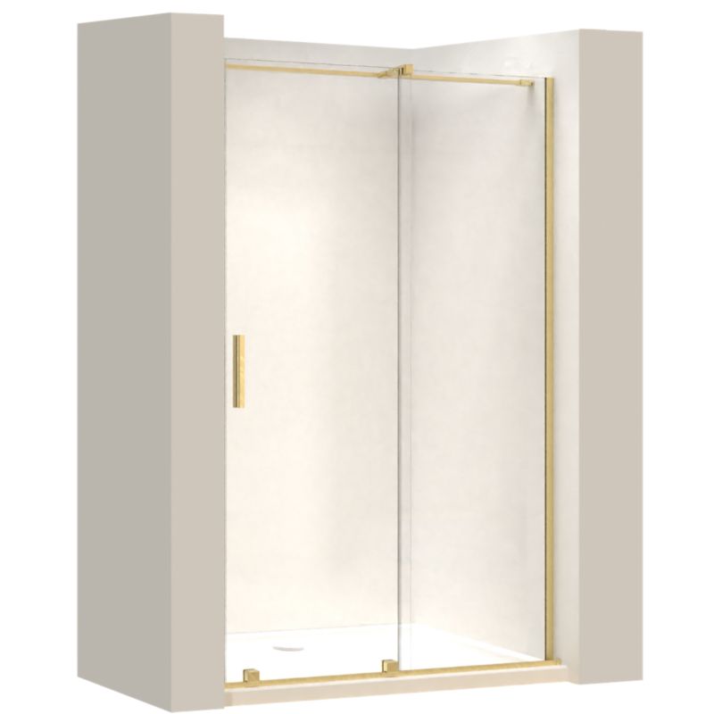 Drzwi Prysznicowe Przesuwne Rea Montana 100 Złoty Szczotkowany 0,6X100X200Cm 1 Szt