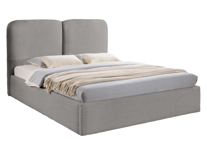 Łóżko tapicerowane MIRJAN 24 Heaven 140x200 jasnoszary 1 szt.