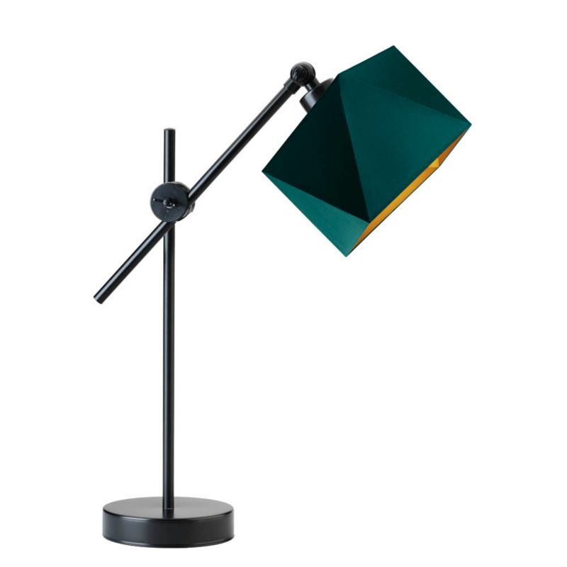 Lampka Nocna Volta Light Factory Modern Abażur Butelkowa zieleń ze złotem Diament 1xE27 1szt.