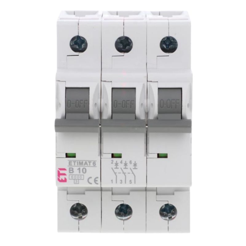 Wyłącznik nadprądowy Eti Polam Etimat 6 3P B 10A 6 kA AC 002115514 1 szt