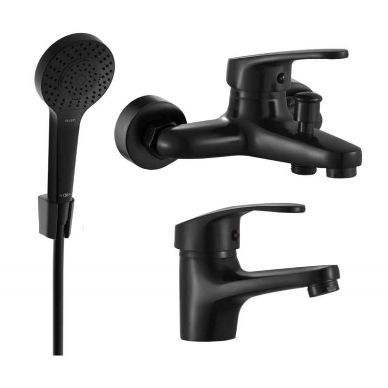 Zestaw wannowy Mexen Erica czarny 746403R05-70 1 szt.