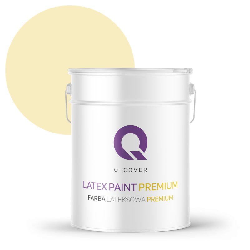 Farba Lateksowa Premium Plamoodporna do Ścian i Sufitów Q-Cover Kanarkowy H6981 Głęboki Mat 10L