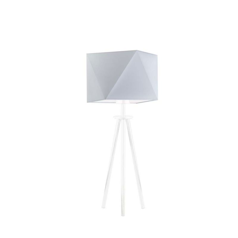 Lampka Nocna Volta Light Factory Deco Abażur Jasny szary Diament 1xE27 1szt.