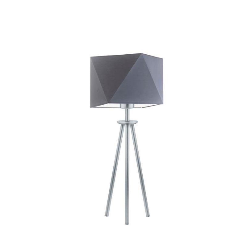Lampka Nocna Volta Light Factory Deco Abażur Szary Diament 1xE27 1szt.