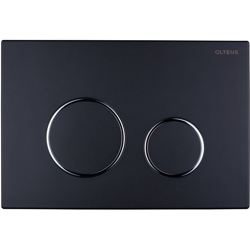 Przycisk spłukujący Oltens Lule czarny mat/chrom 22x15 cm 1 szt.