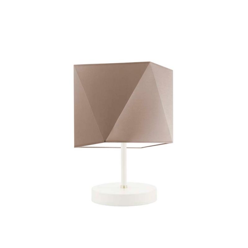 Lampka Nocna Volta Light Factory Picolo Abażur Biały/Cappuccino Diament 1xE27 1szt.