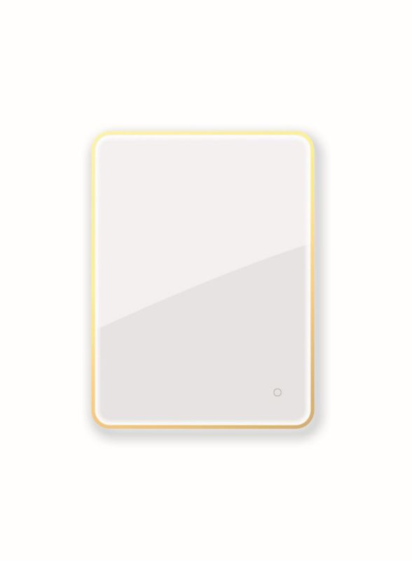 Lustro łazienkowe Oltens Nordlis LED 60x80 prostokątne mata grzewcza rama złoto szczotkowane 1 szt.