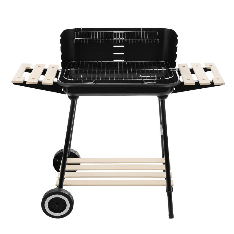 Grill węglowy Bauerkraft ogrodowy na kółkach z 3 półkami i rożnem 1 szt.