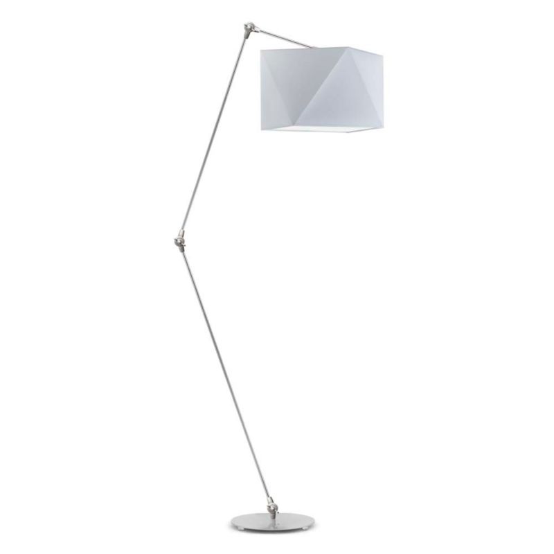 Lampa stojąca Volta Light Factory podłogowa przegubowa regulowana z abażurem jasny szary diament SOUL 1szt.