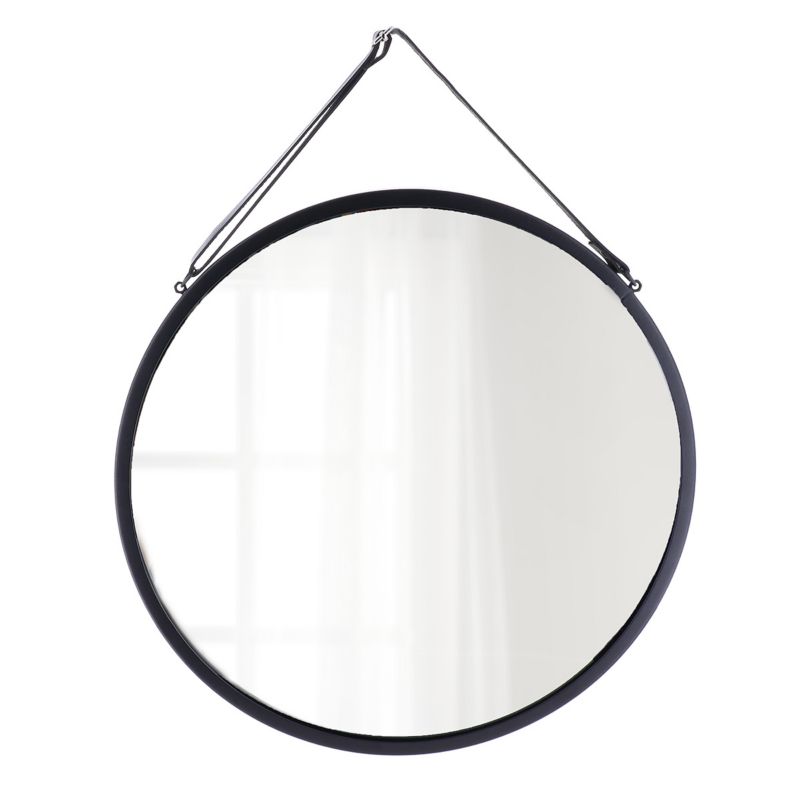 Wiszące lustro okrągłe 38 cm Anes Tendance czarne 38 cm 1 szt.