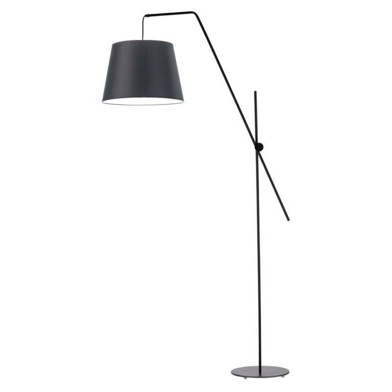 Lampa stojąca Volta Light Factory podłogowa przegubowa regulowana z abażurem czarny/czarny stożek MODERN 1szt.