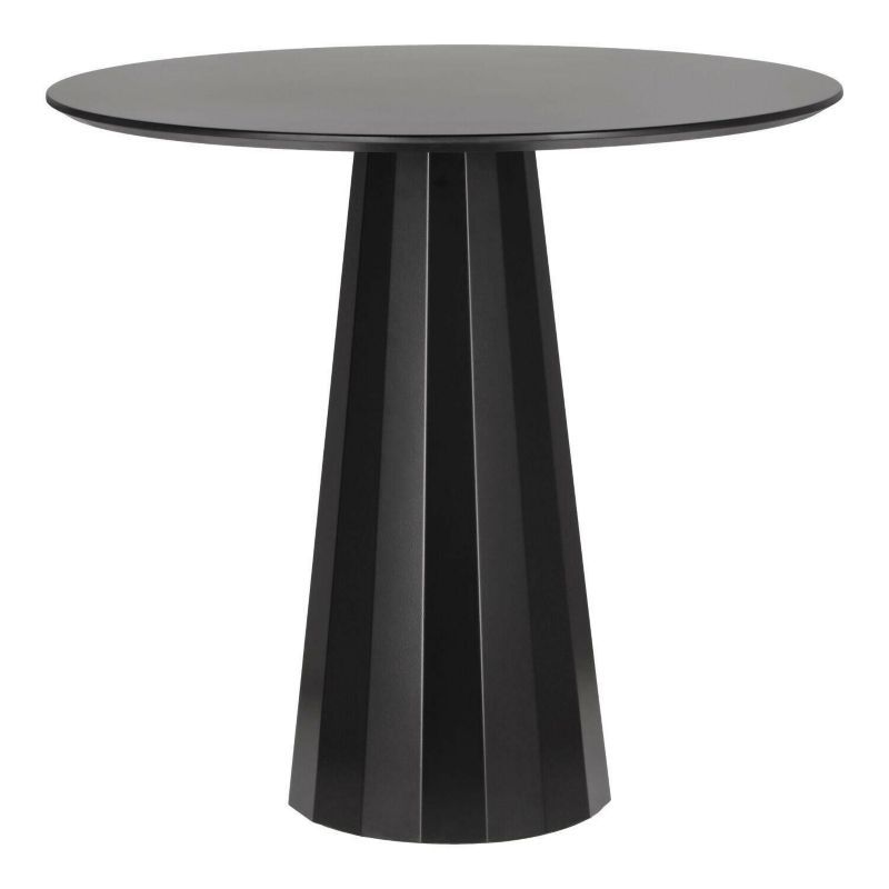 Stół okrągły Florero do jadalni i salonu INTESI nowoczesny czarny 80 cm na jednej nodze 1 szt.