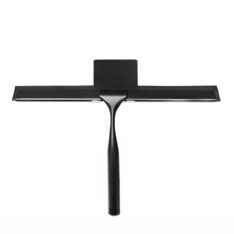 Ściągaczka HOLI Yoka Home łazienkowa do szyb i kabiny prysznicowej z uchwytem przyklejanym na taśmę czarna - 1 szt.