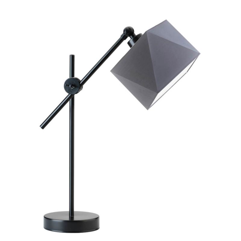 Lampka Nocna Volta Light Factory Modern Abażur Szary Diament 1xE27 1szt.