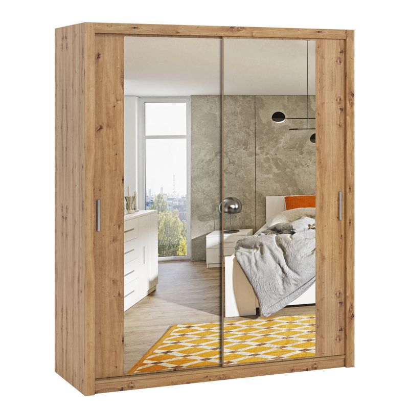 Szafa przesuwna z lustrem MIRJAN 24 Bono SZ180 dąb artisan 1 szt.