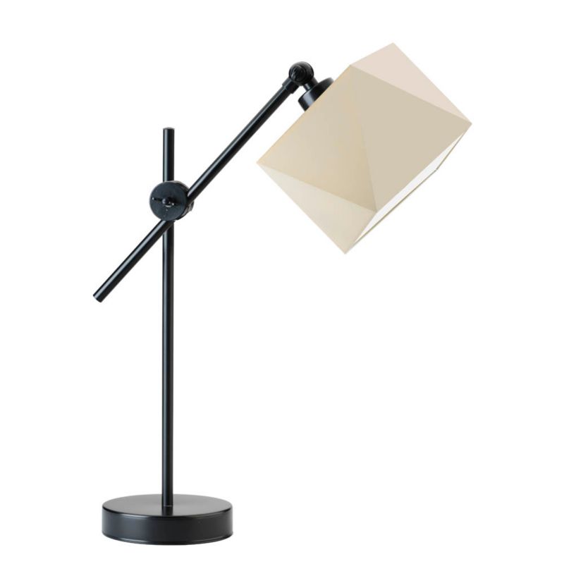 Lampka Nocna Volta Light Factory Modern Abażur Ecru Diament 1xE27 1szt.