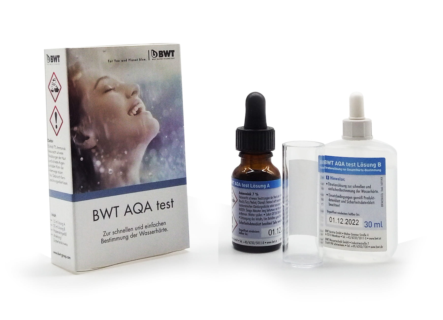 BWT Aquatest test twardości wody. Wielokrotnego użytku tester twardości wody od BWT.