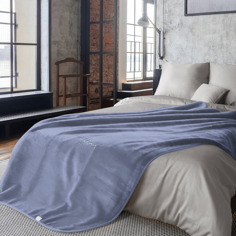 Ekskluzywny koc 160x220 cm CARDIN niebieski miękki i ciepły