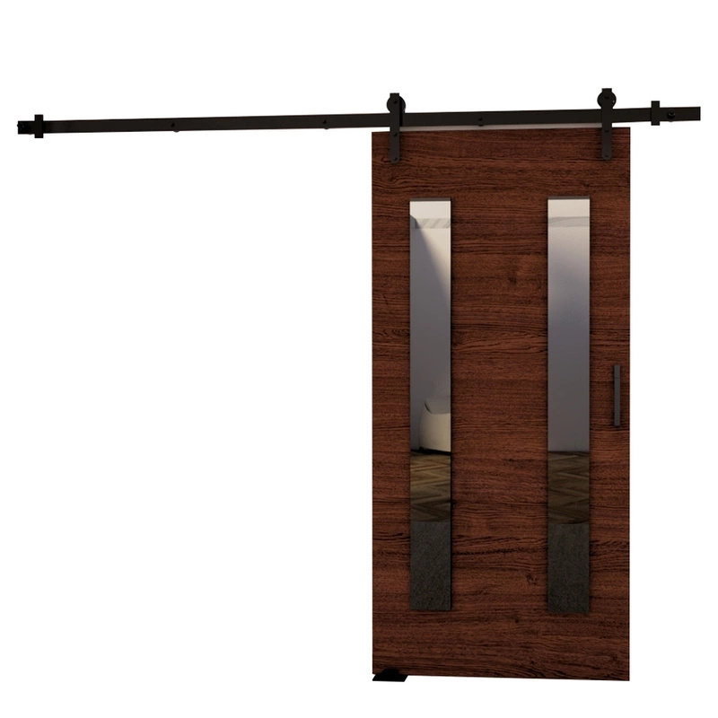 Nowoczesne drzwi przesuwne naścienne 100 cm AREZO wenge