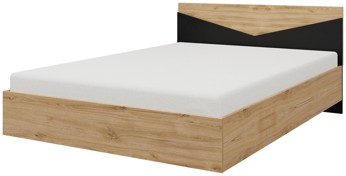 Nowoczesne łóżko 140x200 cm do sypialni AMADEO dąb odwieczny