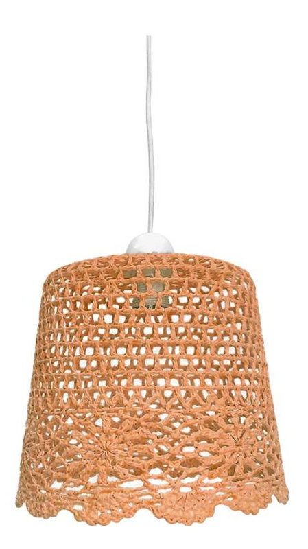 Pomarańczowa lampa wisząca ażurowa do salonu Nonna regulowana IP20