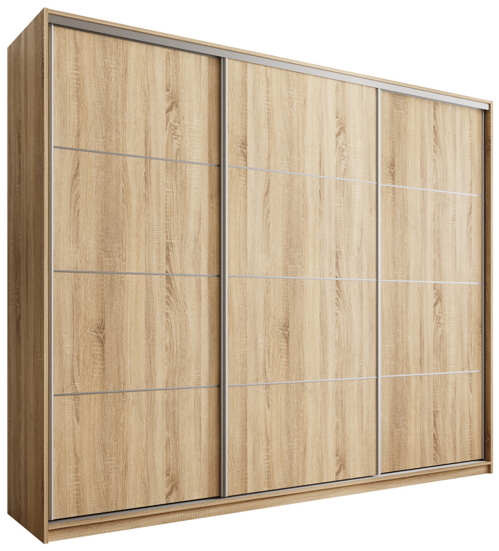 Szafa przesuwna do sypialni 250 cm TOP MAX dąb sonoma