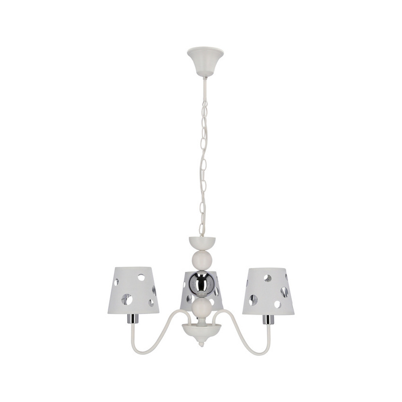 Biały żyrandol lampa wisząca 3-punktowa do salonu BATLEY klasyczny