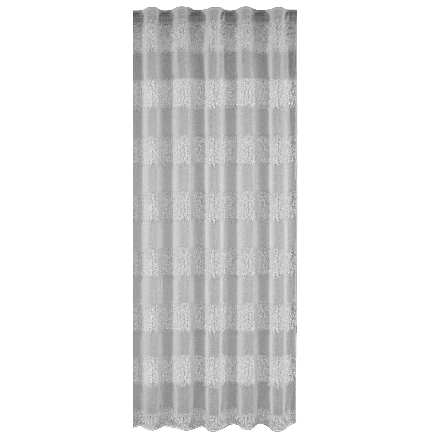 Firana WONDERFUL na taśmie 140 cm x 300 cm szara