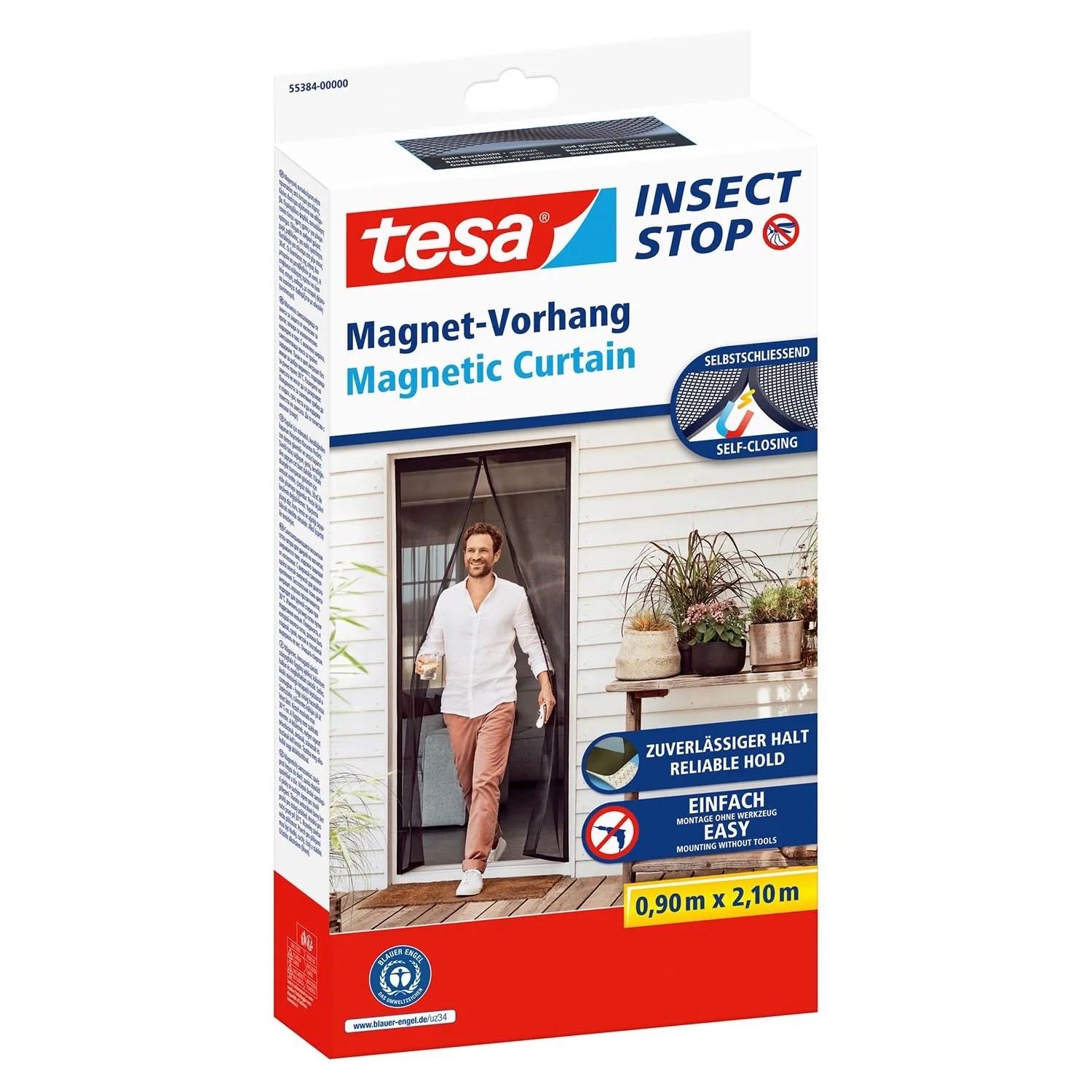 Moskitiera drzwiowa zasłona magnetyczna - 90 x 210 cm