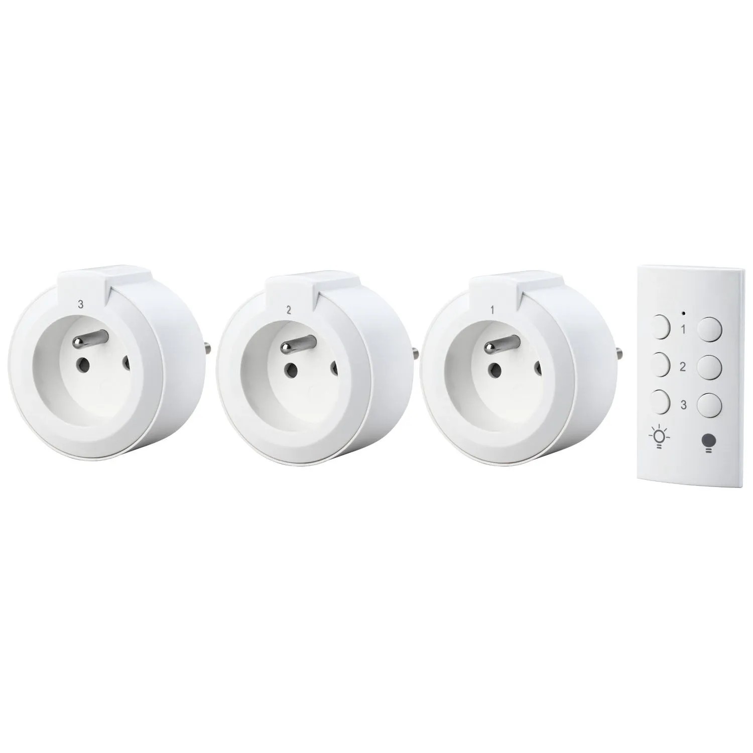 Düwi Zestaw gniazd sterowanych radiowo Easy ON/OFF 3+1 biały IP20