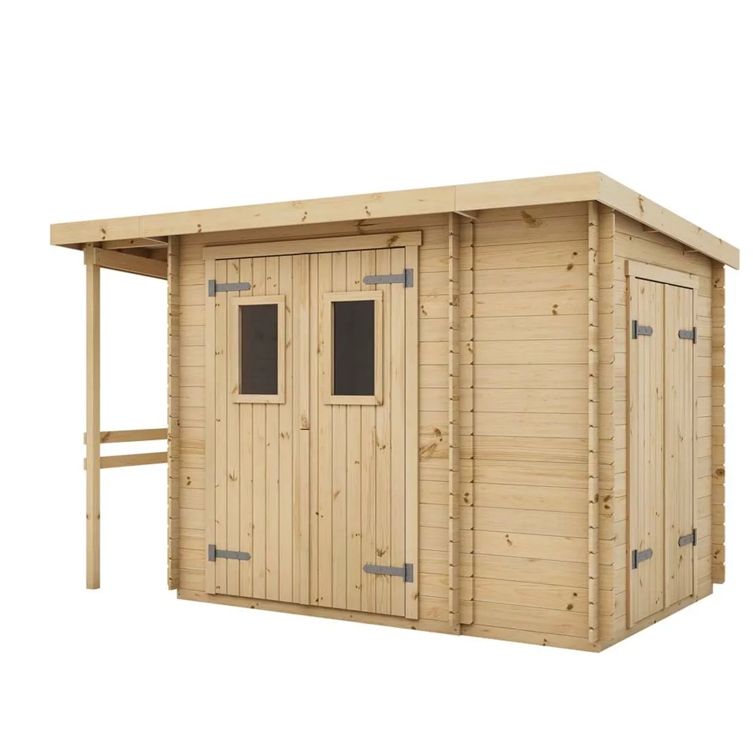 Domek Skrzyp z drewutnią i składzikiem - 337 x 222 cm, wys. 213 cm