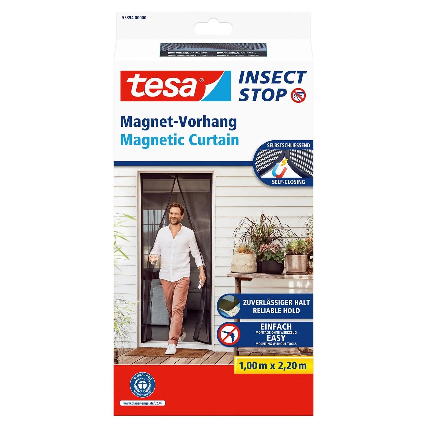 Moskitiera drzwiowa zasłona magnetyczna - 100 x 220 cm