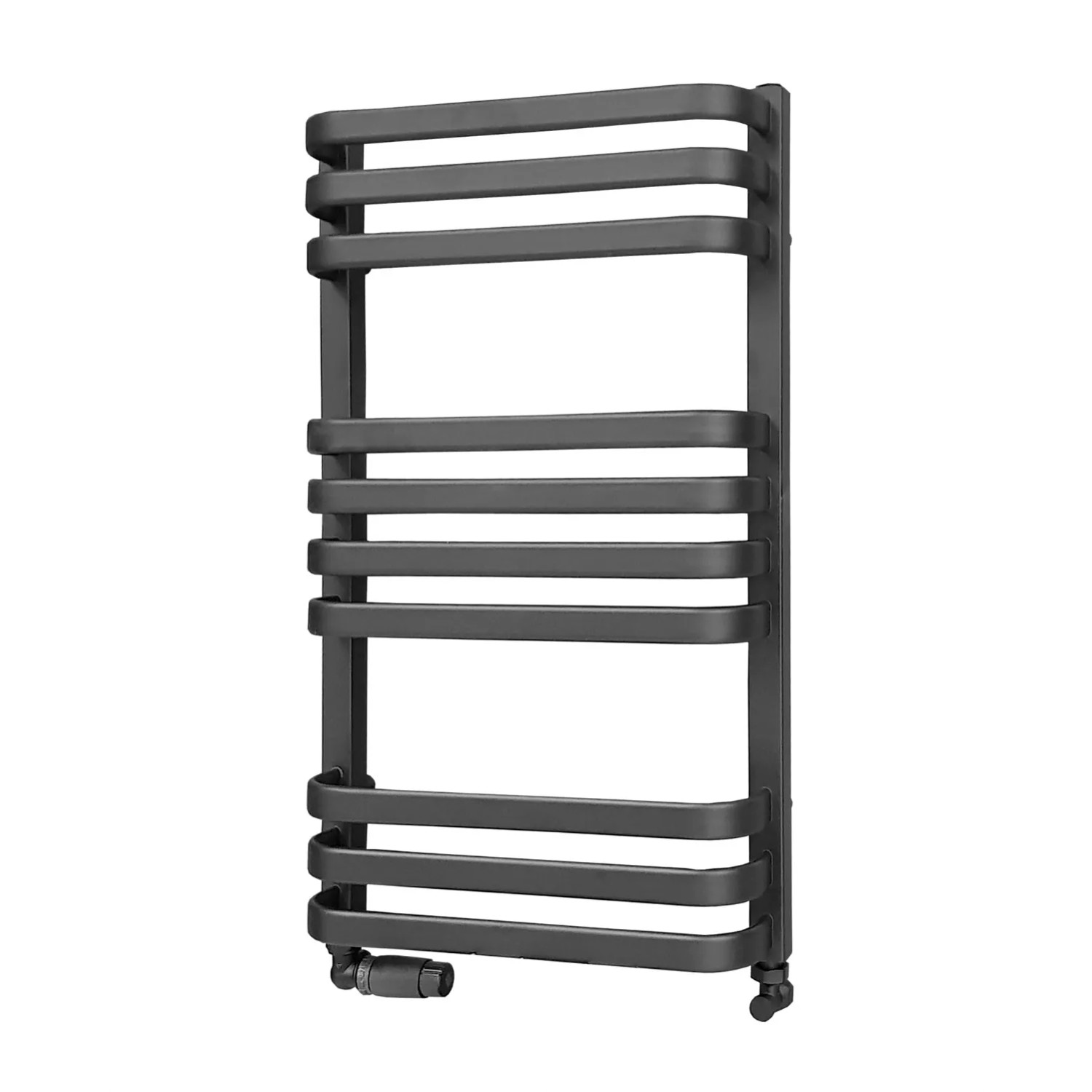 Luxrad Grzejnik łazienkowy Piatto czarny 72,6 x 43 cm