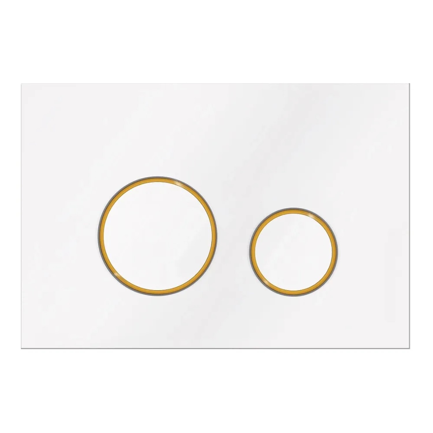 Ravak Przycisk do stelaża Circle WC dwudzielny biało - złoty