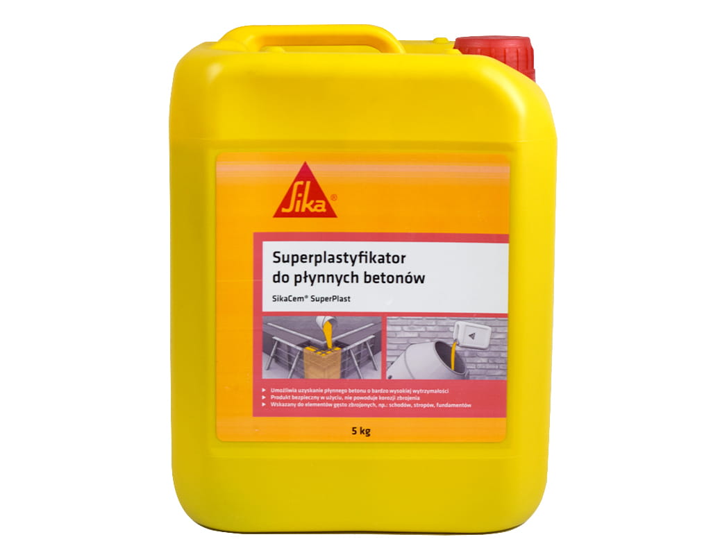 SIKA SIKACEM SUPERPLAST 5KG PLASTYFIKATOR - DOMIESZKA UPŁYNNIAJACA