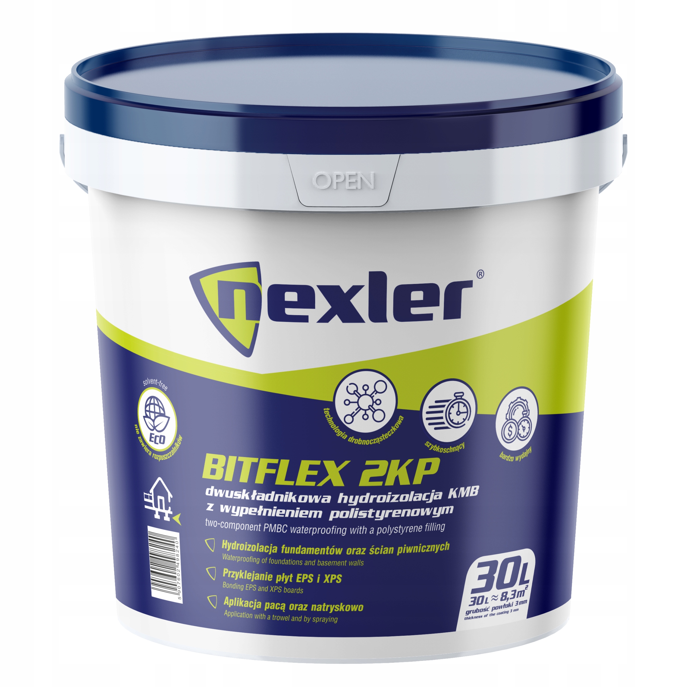 NEXLER BITFLEX 2KP 30L HYDROIZOLACJA MASA DWUSKŁADNIKOWA IZOLACJA