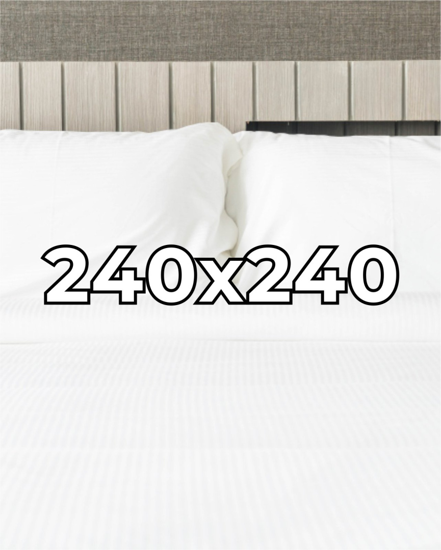 Prześcieradło hotelowe Adamaszek 240x240 cm, 100% bawełna 145 g